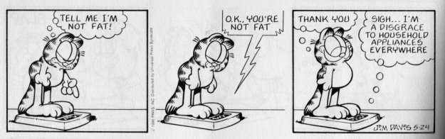 Garfield et sa "smart" balance 